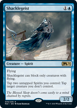 [070]【EN】【FOIL】鎖霊/Shacklegeist【M21】[R][青]