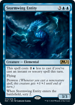 [073]【EN】【FOIL】嵐翼の精体/Stormwing Entity【M21】[R][青]