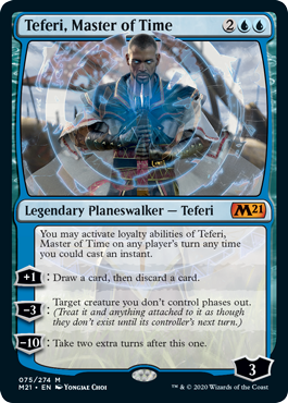 [075]【EN】【FOIL】時の支配者、テフェリー/Teferi, Master of Time【M21】[M][青]