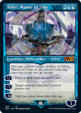 [292]【EN】【FOIL】■ショーケース■時の支配者、テフェリー/Teferi, Master of Time【M21】[M][青]