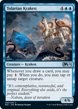 [080]【EN】【FOIL】トレイリアのクラーケン/Tolarian Kraken【M21】[U][青]