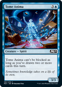[081]【EN】【FOIL】秘本のアニマ/Tome Anima【M21】[C][青]