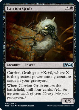 [092]【EN】【FOIL】屍肉地虫/Carrion Grub【M21】[U][黒]