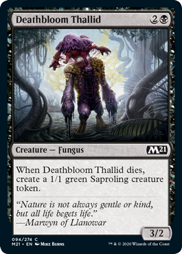 [094]【EN】【FOIL】死花のサリッド/Deathbloom Thallid【M21】[C][黒]