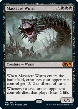 [114]【EN】【FOIL】虐殺のワーム/Massacre Wurm【M21】[M][黒]