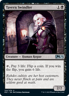 [124]【EN】【FOIL】酒場の詐取師/Tavern Swindler【M21】[U][黒]
