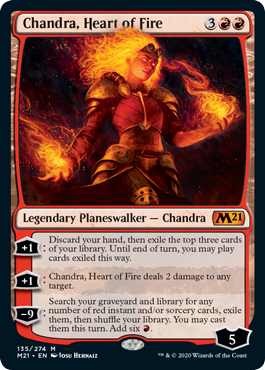 [135]【EN】【FOIL】炎の心、チャンドラ/Chandra, Heart of Fire【M21】[M][赤]