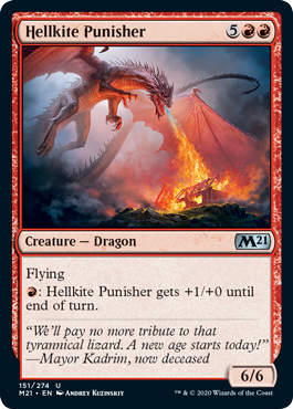 [151]【EN】【FOIL】ヘルカイトの懲罰者/Hellkite Punisher【M21】[U][赤]
