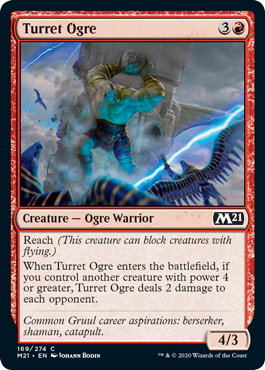 [169]【EN】【FOIL】砲塔のオーガ/Turret Ogre【M21】[C][赤]