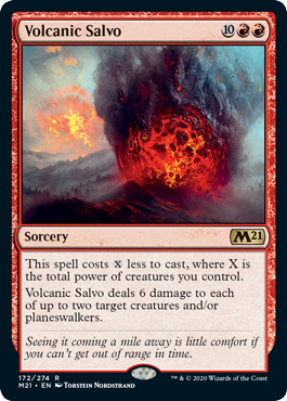 [172]【EN】【FOIL】一斉噴火/Volcanic Salvo【M21】[R][赤]