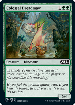 [176]【EN】【FOIL】巨大な戦慄大口/Colossal Dreadmaw【M21】[C][緑]