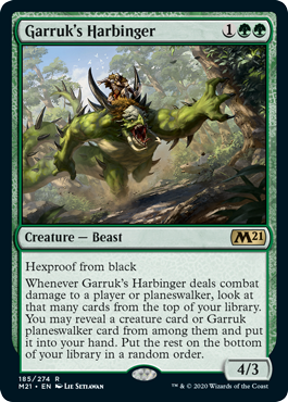 [185]【EN】【FOIL】ガラクの先触れ/Garruk's Harbinger【M21】[R][緑]