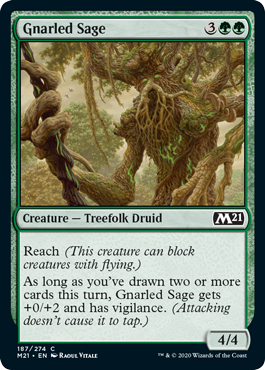 [187]【EN】【FOIL】節くれの賢者/Gnarled Sage【M21】[C][緑]