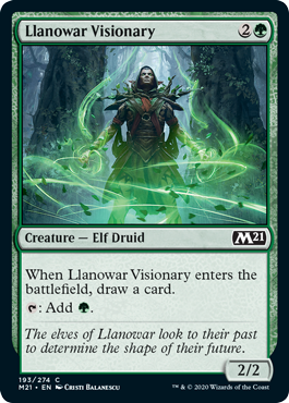 [193]【EN】【FOIL】ラノワールの幻想家/Llanowar Visionary【M21】[C][緑]