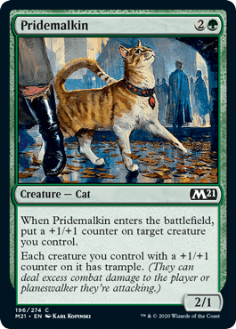 [196]【EN】【FOIL】誇り猫/Pridemalkin【M21】[C][緑]