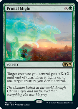 [197]【EN】【FOIL】原初の力/Primal Might【M21】[R][緑]