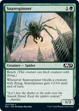 [207]【EN】【FOIL】罠紡ぎ/Snarespinner【M21】[C][緑]