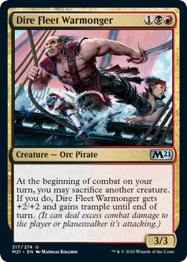 [217]【EN】【FOIL】凶兆艦隊の戦争屋/Dire Fleet Warmonger【M21】[U][多色]