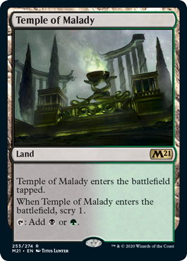 [253]【EN】【FOIL】疾病の神殿/Temple of Malady【M21】[R][土地]