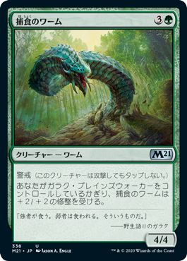 [338]【JP】捕食のワーム/Predatory Wurm【M21】[U][緑]