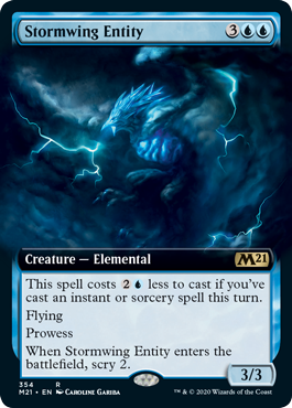 [354]【EN】■拡張アート■嵐翼の精体/Stormwing Entity【M21】[R][青]