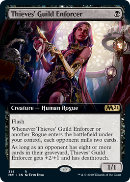 [361]【EN】■拡張アート■盗賊ギルドの処罰者/Thieves' Guild Enforcer【M21】[R][黒]