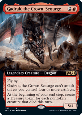 [367]【EN】■拡張アート■冠滅ぼしのガドラク/Gadrak, the Crown-Scourge【M21】[R][赤]