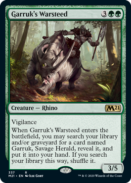 [337]【EN】ガラクの戦騎/Garruk's Warsteed【M21】[R][緑]
