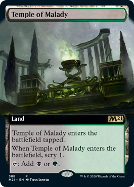[388]【EN】■拡張アート■疾病の神殿/Temple of Malady【M21】[R][土地]