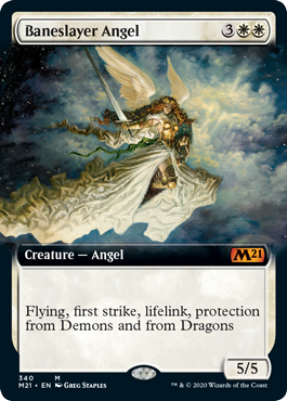 [340]【EN】【FOIL】■拡張アート■悪斬の天使/Baneslayer Angel【M21】[M][白]