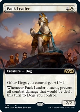 [345]【EN】【FOIL】■拡張アート■群れを導くもの/Pack Leader【M21】[R][白]