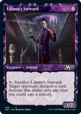 [300]【EN】【FOIL】■ショーケース■リリアナの使用人/Liliana's Steward【M21】[C][黒]
