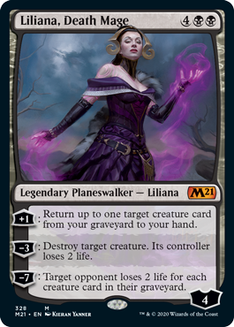 [328]【EN】【FOIL】死の魔道士、リリアナ/Liliana, Death Mage【M21】[M][黒]