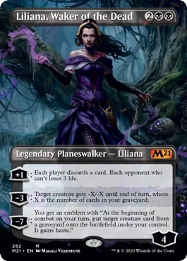 [282]【EN】【FOIL】■ボーダーレス■死者を目覚めさせる者、リリアナ/Liliana, Waker of the Dead【M21】[M][黒]