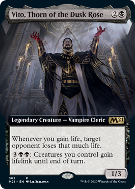 [362]【EN】【FOIL】■拡張アート■薄暮薔薇の棘、ヴィト/Vito, Thorn of the Dusk Rose【M21】[R][黒]