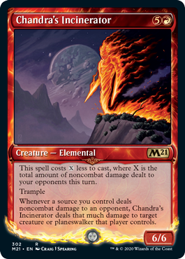 [302]【EN】【FOIL】■ショーケース■チャンドラの焼却者/Chandra's Incinerator【M21】[R][赤]