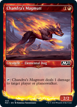 [303]【EN】【FOIL】■ショーケース■チャンドラのマグムット/Chandra's Magmutt【M21】[C][赤]