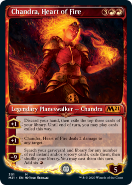 [301]【EN】【FOIL】■ショーケース■炎の心、チャンドラ/Chandra, Heart of Fire【M21】[M][赤]