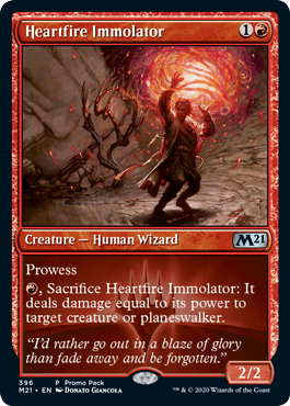 [396]【EN】【FOIL】■PROMO■心火の供犠者/Heartfire Immolator【M21】[U][赤]
