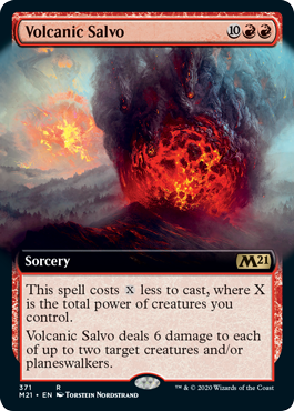 [371]【EN】【FOIL】■拡張アート■一斉噴火/Volcanic Salvo【M21】[R][赤]