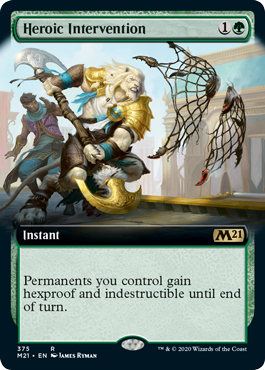[375]【EN】【FOIL】■拡張アート■英雄的介入/Heroic Intervention【M21】[R][緑]