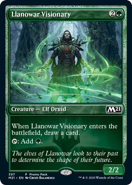 [397]【EN】【FOIL】■PROMO■ラノワールの幻想家/Llanowar Visionary【M21】[C][緑]