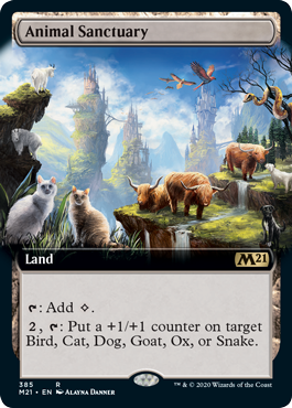 [385]【EN】【FOIL】■拡張アート■鳥獣保護区/Animal Sanctuary【M21】[R][土地]