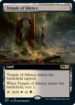 [390]【EN】【FOIL】■拡張アート■静寂の神殿/Temple of Silence【M21】[R][土地]