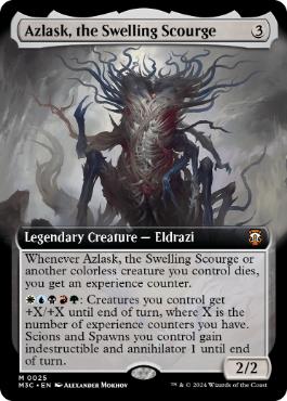 [025]【EN】■拡張アート■隆起する災い魔、アズラスク/Azlask, the Swelling Scourge【M3C】[M][無]