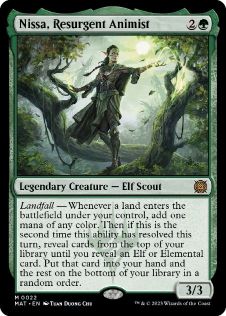 [022]【EN】【FOIL】復活した精霊信者、ニッサ/Nissa, Resurgent Animist【MAT】[M][緑]