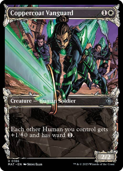 [186]【EN】【ハローFOIL】■ショーケース■銅纏いの先兵/Coppercoat Vanguard【MAT】[U][白]