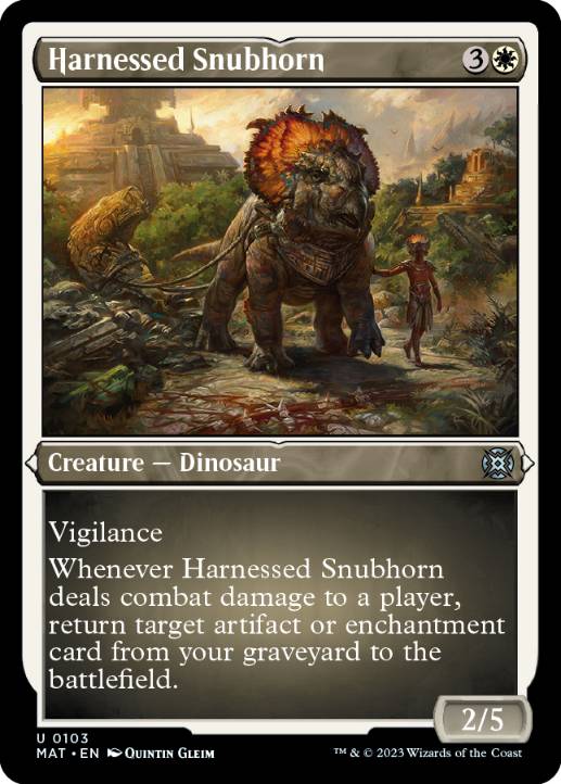 [103]【EN】【エッチングFOIL】装具つなぎの短角獣/Harnessed Snubhorn【MAT】[U][白]
