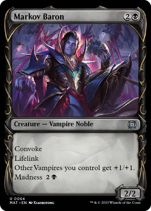 [064]【EN】【FOIL】■ショーケース■マルコフ男爵/Markov Baron【MAT】[U][黒]