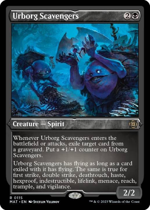 [115]【EN】【エッチングFOIL】アーボーグの掃除屋/Urborg Scavengers【MAT】[R][黒]